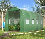 Теплица арочная TEHNO-MS 4x2.5x2.25 мм 10м² Зелёная-1