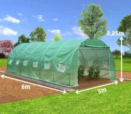 Теплица арочная TEHNO-MS 6x3x2.25 м 18м² Зелёная-1