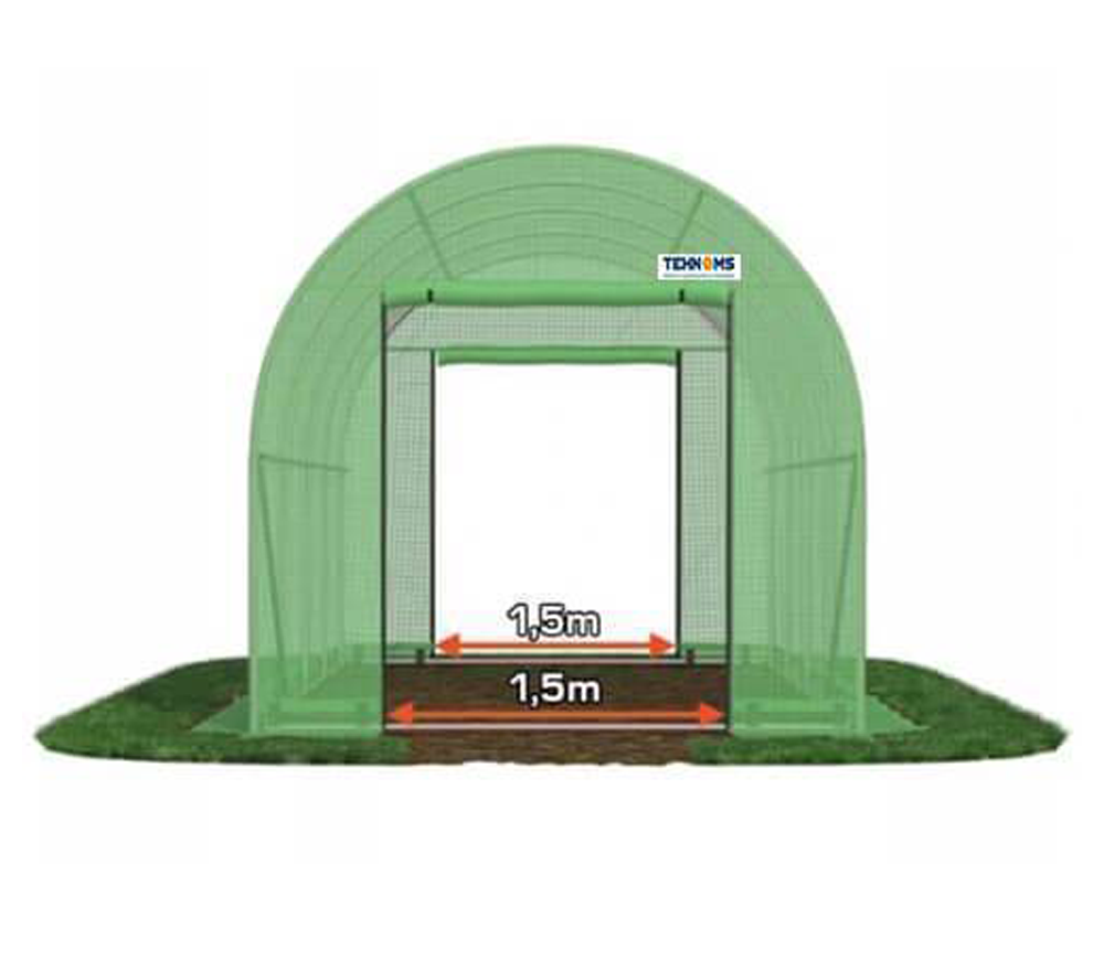 Теплица арочная TEHNO-MS 6x4x2.5 мм 24м² Зелёная-2