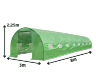 Теплица арочная TEHNO-MS 8x3x2.5 м 24м² Зелёная-1