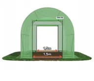 Теплица арочная TEHNO-MS 8x4x2.5 мм 32м² Зелёная-2