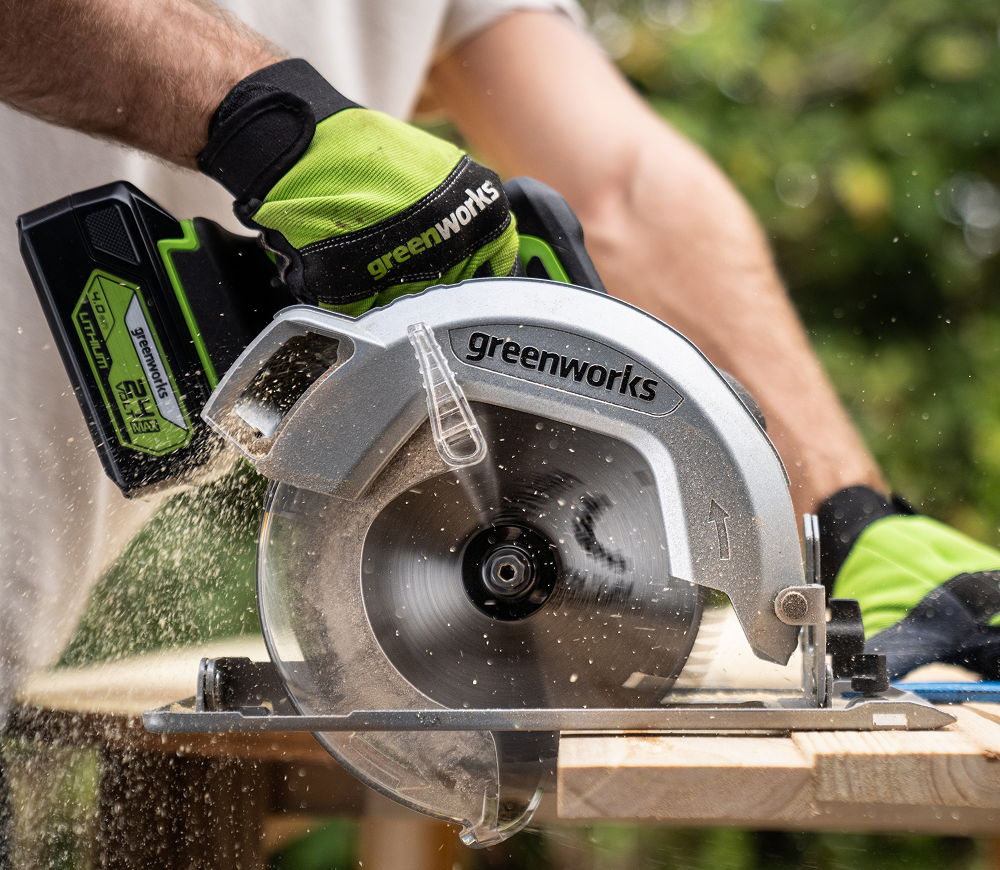 Fierăstrău circular cu acumulator (fără bat) Greenworks GD24CS 185mm 24V photo 6