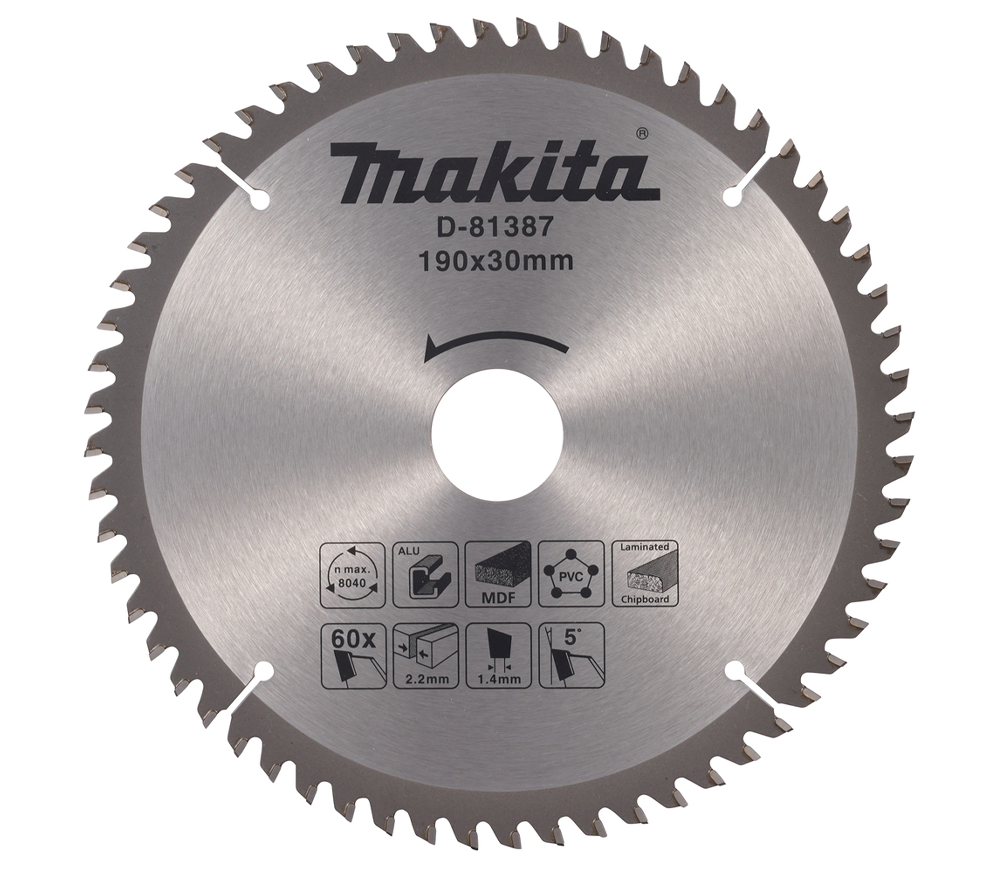 Disc pentru fierastrau electric MAKITA D-81387 190mm 1.4mm Aluminiu photo