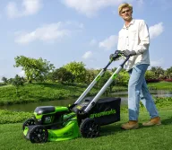 Mașină de tuns gazonul cu acumulator (fără bat) Greenworks GD60LM46SP 460mm 60V-9