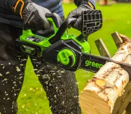 Цепная пила аккумуляторная Greenworks GD24CS30K2 300мм 24В 2Ач-7