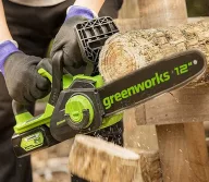 Цепная пила аккумуляторная Greenworks GD24CS30K2 300мм 24В 2Ач-9