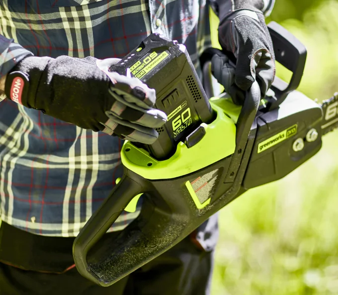Цепная пила аккумуляторная Greenworks GD60CS40K2 400мм 60В 2Ач-2