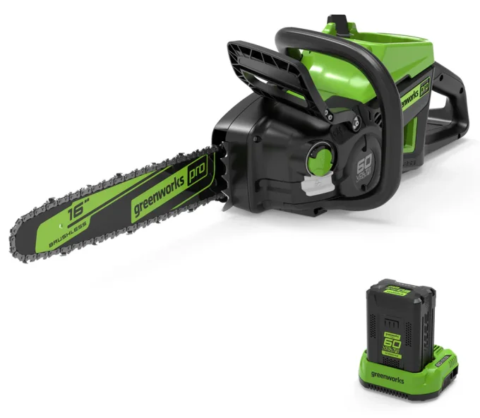 Цепная пила аккумуляторная Greenworks GD60CS40K2 400мм 60В 2Ач-1