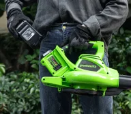 Suflantă cu acumulator Greenworks GD24X2BVK4X 9000l/min 2x24V 4Ah-7