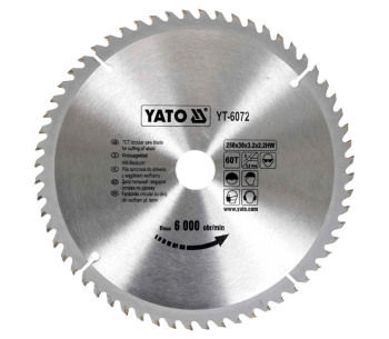 Пильный диск YATO YT6072 250мм 60T photo
