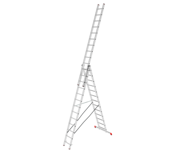 Лестница алюминиевая многофункциональная трехсекционная NOVAYA VYSOTA 2230313 8.65m 150kg photo