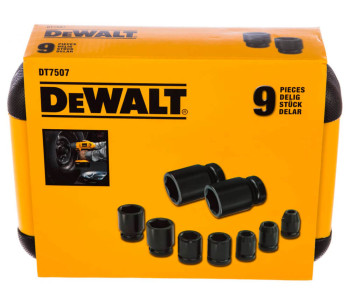 Набор 9 ударных головок DEWALT DT7507 10-27мм photo 4