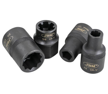 Набор 10 ударных глубоких головок Toyota S JBM-53669 1/2" photo 1