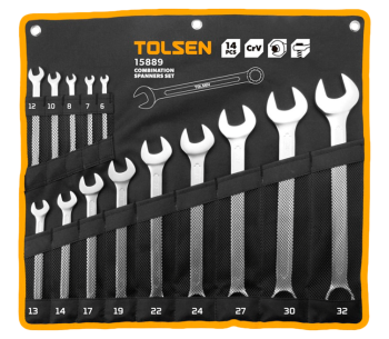 Набор 14 комбинированных ключей Tolsen 15889 6x32мм photo