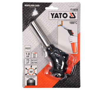 Газовая горелка с пьезоподжигом YATO YT36710 73г/ч 1000°C photo 2