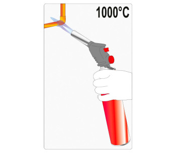 Газовая горелка с пьезоподжигом YATO YT36710 73г/ч 1000°C photo 3