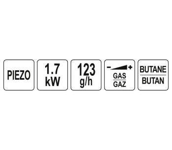 Arzător cu gaz YATO YT36711 123g/h 1400°C photo 4