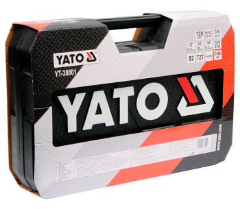 Набор 120 головки торцевые и бит YATO YT38801 10-24мм photo 1