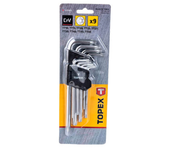 Set 9 chei torx TOPEX 35D961 T10xT50 photo 4
