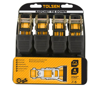 Curele de fixare Tolsen 62254 5mx25mm 250kg 4buc photo 0
