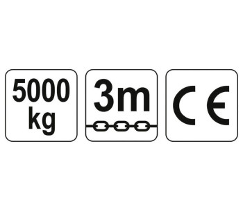 Цепная ручная таль YATO YT58955 5000kg 3м photo 0