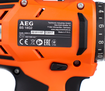 Шуруповерт аккумуляторный AEG BS18G2 Li-152C 18В 1.5Ач photo 1
