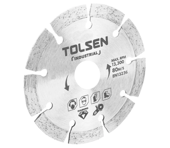Алмазный отрезной диск Tolsen 76705 180мм сегментированный камень/кирпич/бетон photo