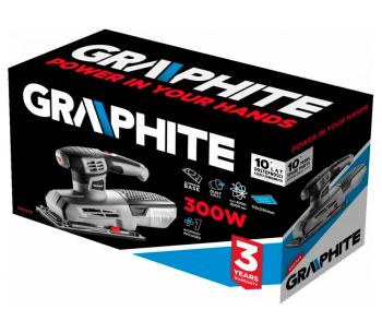 Mașină de șlefuit cu vibrații GRAPHITE 59G325 300w photo 2