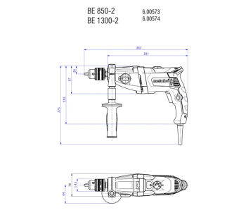 Mașină de găurit METABO BE 850-2 850w photo 3