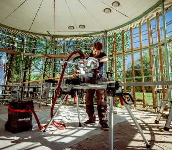 Fierăstrău  circular staționar fără fir METABO KGS 18 LTX BL 254 18V 4Ah 254mm photo 3