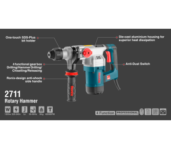 Перфоратор RONIX 2711 1200вт SDS-Plus photo 10