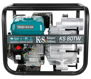 Мотопомпа бензиновая Könner&Söhnen KS80TW 66000л/ч 7лс photo 1