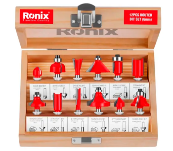 Набор 12 фрез по дереву RONIX RH-5341 4-45мм Ø6 мм photo
