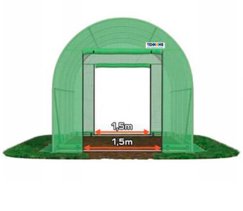 Seră arcuită TEHNO-MS 10x4x2.5 m 40m² Verde photo 0