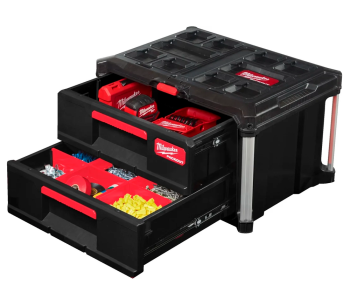 Sertar cu 2 compartimente glisante MILWAUKEE PACKOUT Drawer Tool Box Plastic photo 1