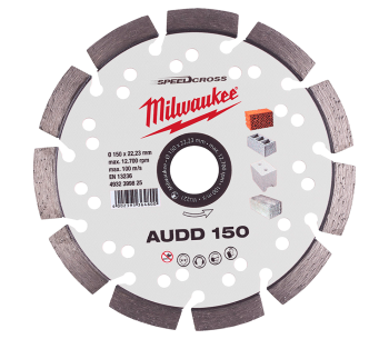 Алмазный отрезной диск MILWAUKEE Premium Speedcross AUDD 150мм Сегментированный Бетон photo