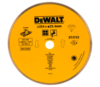 Disc de tăiat cu diamant DEWALT DT3733 254mm Solid Ceramică photo