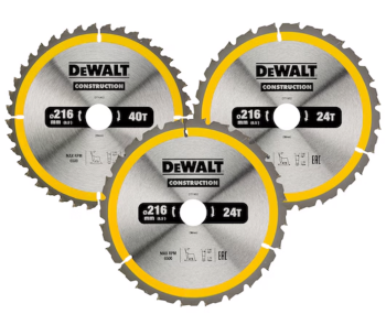 Набор пильных дисков 3 шт. DEWALT DT1962 216мм 2.6мм photo