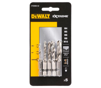 Набор сверл-метчиков DEWALT IMPACT DT50060-QZ 4-10мм HSS photo 1