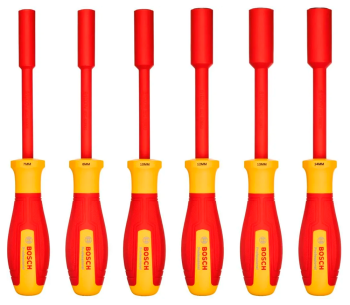 Set de șurubelnițe tubulare 6 buc de electrician BOSCH VDE 1600A02NF3 7-14mm photo 0