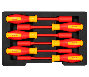 Set de șurubelnițe tubulare 6 buc de electrician BOSCH VDE 1600A02NF3 7-14mm photo 1