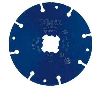 Алмазный отрезной диск BOSCH X-LOCK 2608900532 115мм Сегментированный Металл photo 0