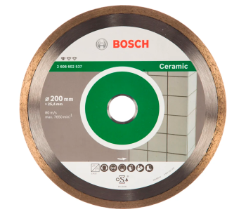 Disc de tăiat cu diamant BOSCH Professional for Ceramic 2608602537 200mm Solid Ceramică photo