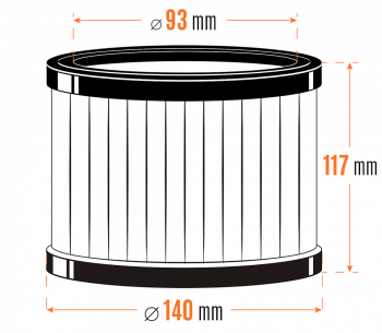 Filtru pentru aspirator 140mm DAEWOO DAVC 25HF photo 1
