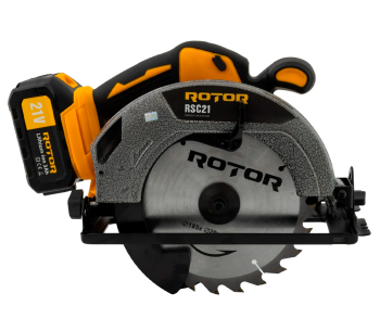 Дисковая пила аккумуляторная ROTOR RSC21 185мм 21В 3Ач photo 1