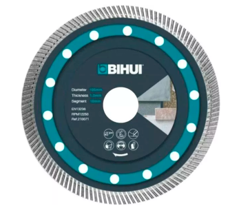 Disc de tăiat cu diamant BIHUI DCBN4 105mm Turbo Marmura/Granit photo