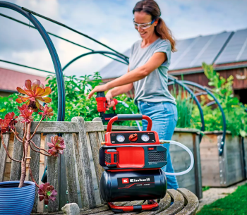 Compresor cu acumulator (fără bat) EINHELL TE-AC 18/75 Li OF-Solo 18V 75l/min 5L photo 0