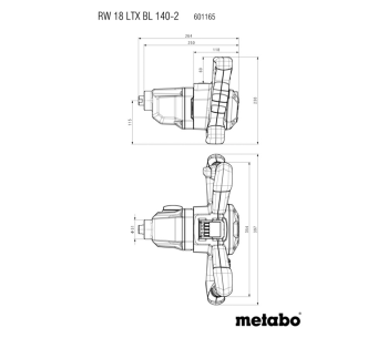 Mașină de amestecat mortar cu acumulator (fără bat) METABO RW18 LTX Bl 140-2 18V photo 6