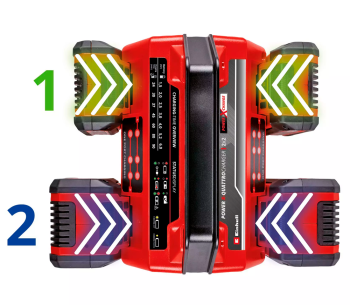 Încărcător cu patru portori EINHELL 2x2 Power X-Quattrocharger 4A 18V 4A photo 0
