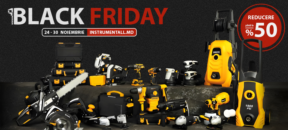 icon De Black Friday ai până la 50% reducere la instrumente și echipament electric